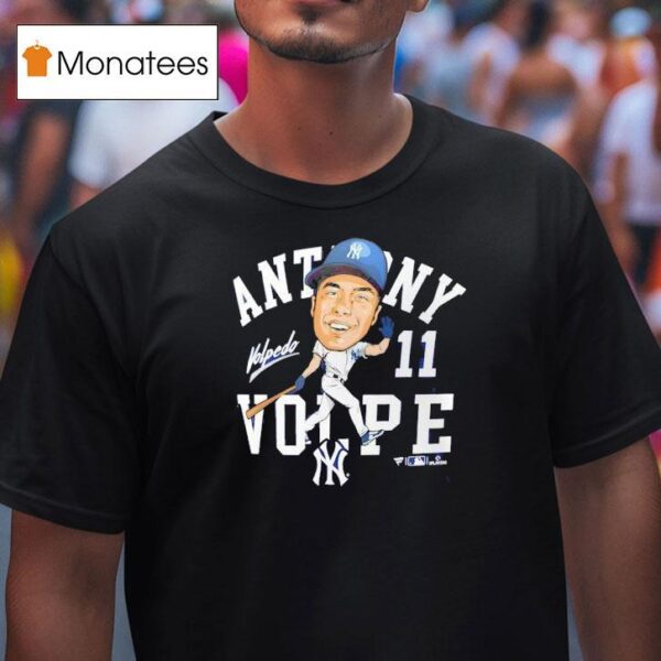 Anthony Volpe New York Yankees Caricature T Shirt