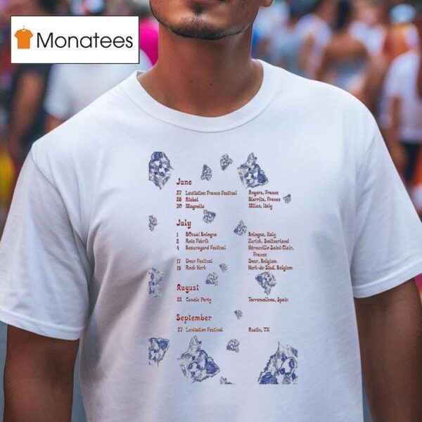 Blonde Redhead Tour June July T Shirt