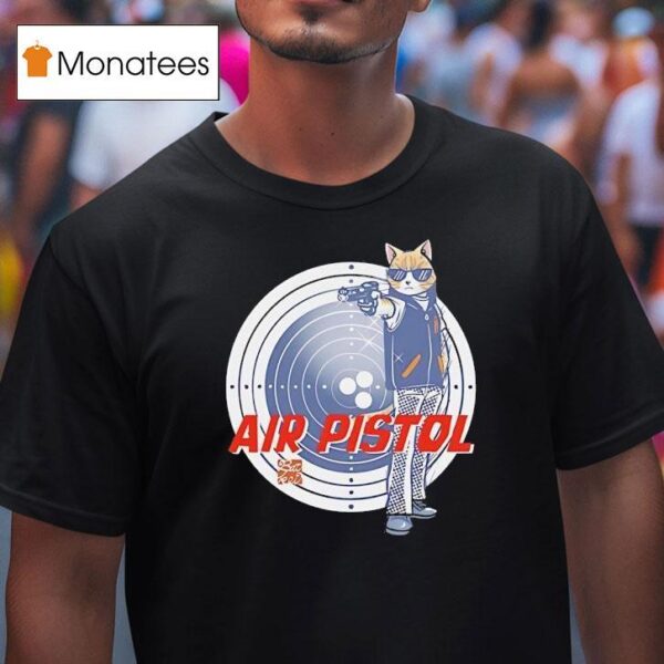 Cat Shot Air Pistol T Shirt
