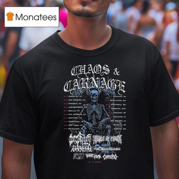 Chaos And Carnage Tour Dates Skull King T Shirt