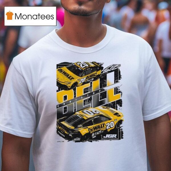 Christopher Bell Joe Gibbs Racing Team Collection Dewalt Car Signature T Shirt