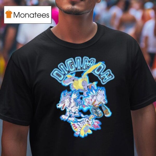 Dim Mak X Digimon Gabumon Evolution T Shirt