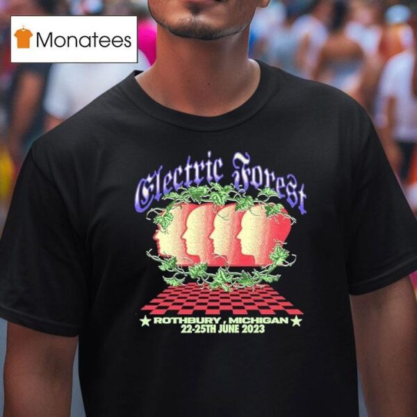 Electric Forest Flyer Rothbury Michigan Th June Heads T Shirt