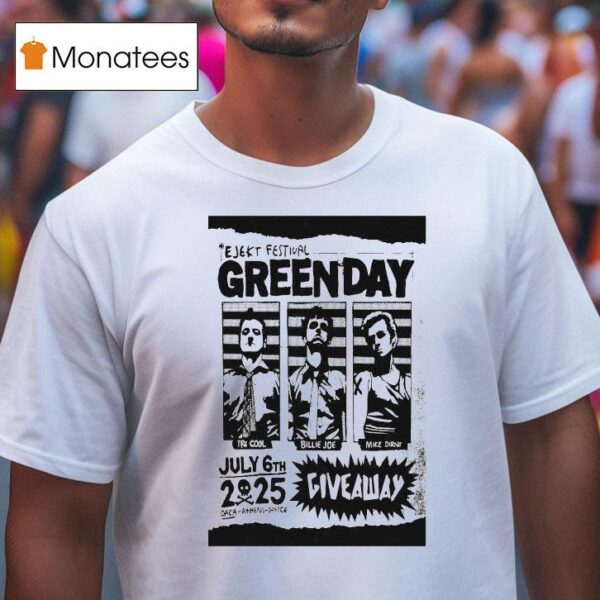 Green Day July Oaka Athens Greece T Shirt