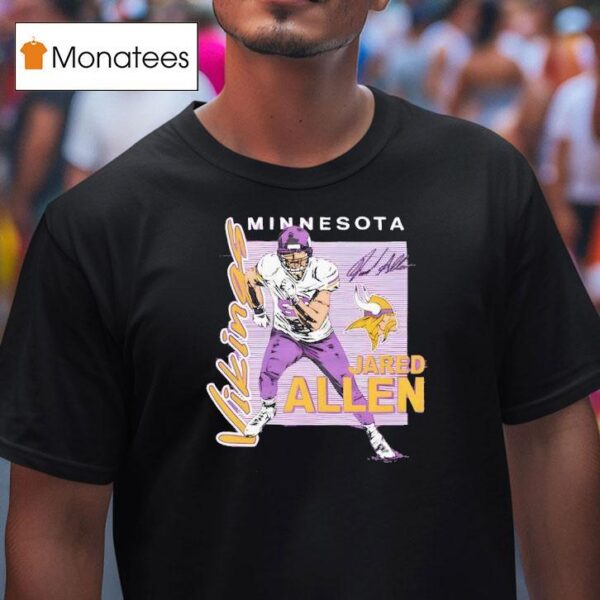 Jared Allen Minnesota Vikings Player Graphic Signature T Shirt