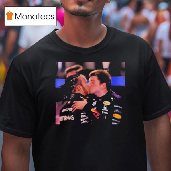 Lewis Hamilton And Max Verstappen Kissing T Shirt
