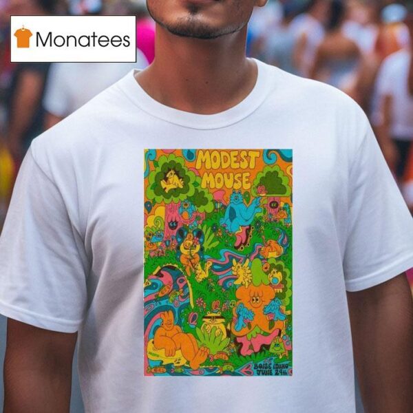Modest Mouse June Outlaw Field At The Idaho Botanical Garden In Boise Id T Shirt