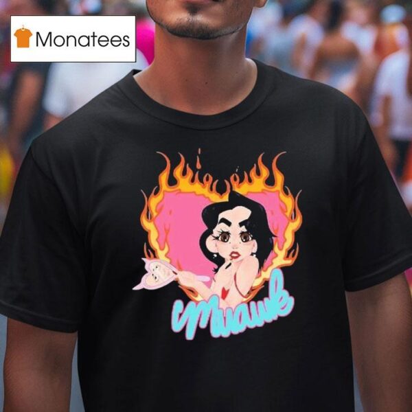 Muawk Flaming Hear T Shirt
