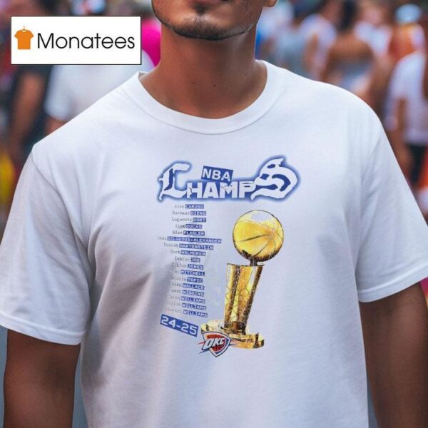 Oklahoma City Thunder Nba Champions Legends Name T Shirt