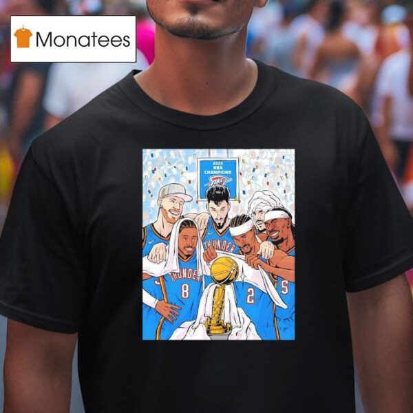 Oklahoma City Thunder Team Nba Champions Cartoon T Shirt