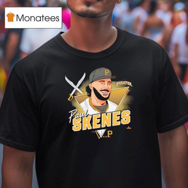 Paul Skenes Pittsburgh Pirates Player Caricature Franklin T Shirt