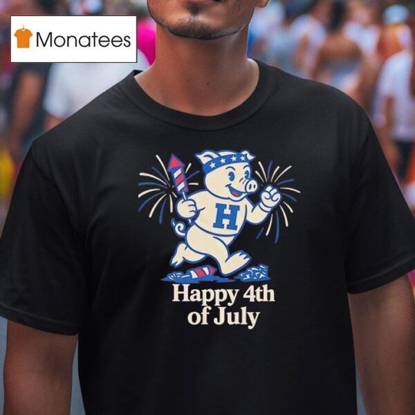 Pig Happy Th Of July Firework T Shirt