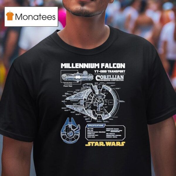 Star Wars Falcon Schematic T Shirt
