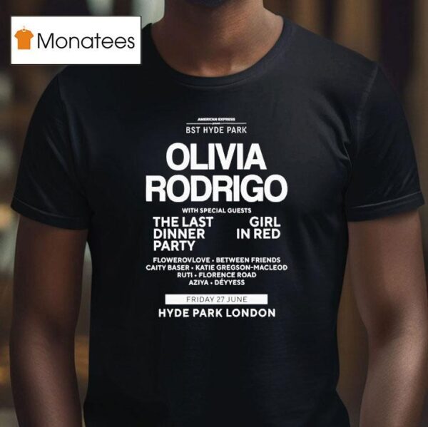 Bst Hyde Park Olivia Rodrigo T Shirt
