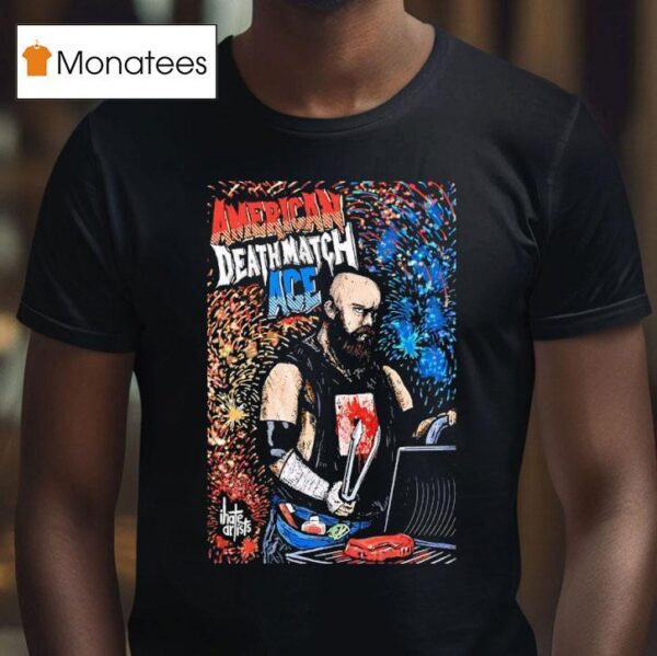 American Deathmatch Ace Bbq Blood Firework T Shirt