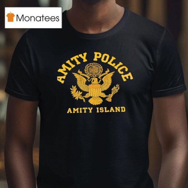Amity Police Amity Island Logo Eagle T Shirt