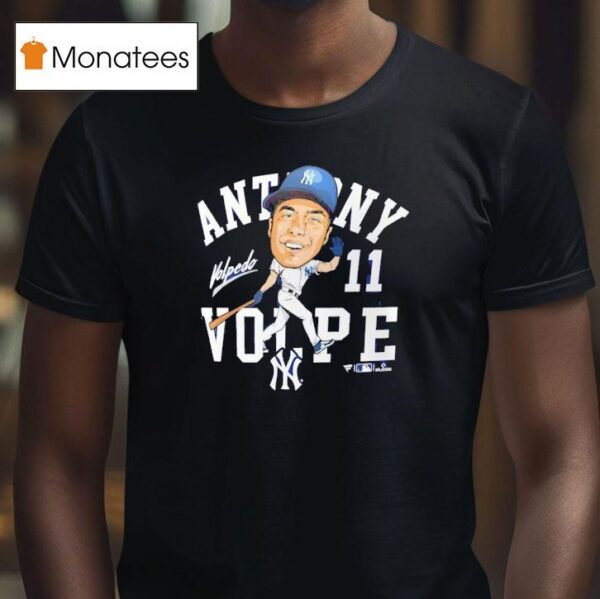 Anthony Volpe New York Yankees Caricature T Shirt