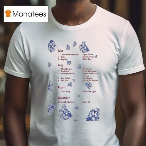 Blonde Redhead Tour June July T Shirt