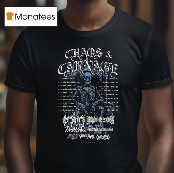 Chaos And Carnage Tour Dates Skull King T Shirt