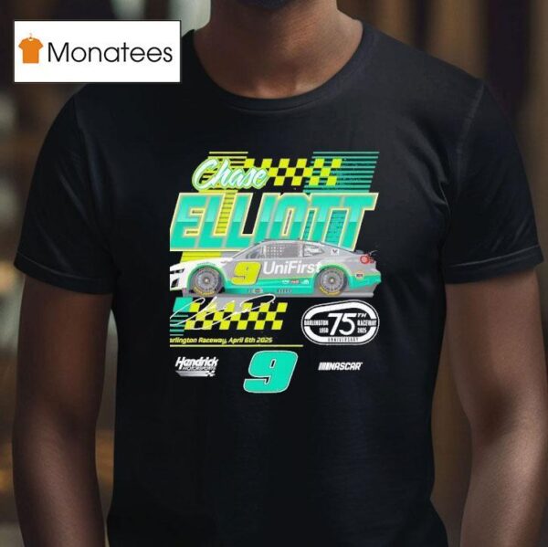 Chase Elliott Unifirst Darlington Throwback Signature T Shirt