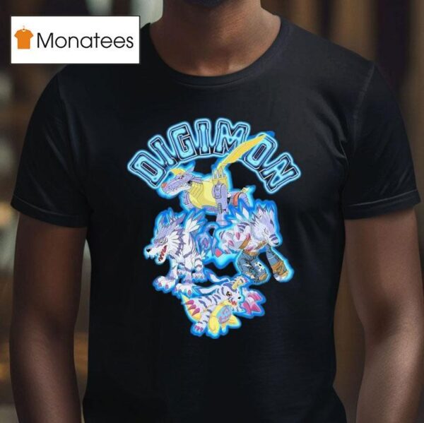 Dim Mak X Digimon Gabumon Evolution T Shirt