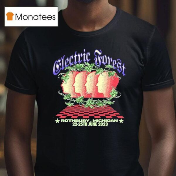 Electric Forest Flyer Rothbury Michigan Th June Heads T Shirt