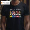 Just A Girl Who Loves Michigan Wolverines Lions Tigers Pistons Wings And Spartan Mascots Walking Across T Shirt