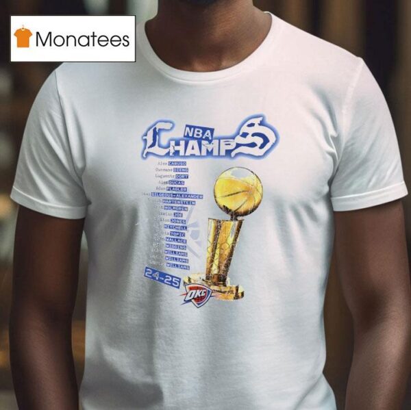 Oklahoma City Thunder Nba Champions Legends Name T Shirt