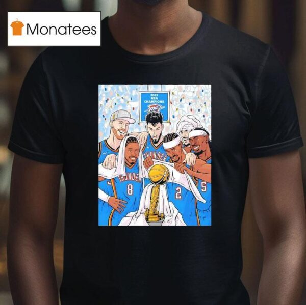 Oklahoma City Thunder Team Nba Champions Cartoon T Shirt