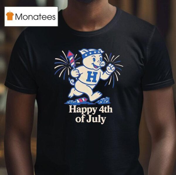 Pig Happy Th Of July Firework T Shirt