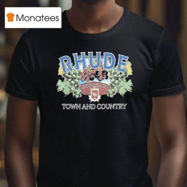 Rhude Bordeaux Town And Country T Shirt