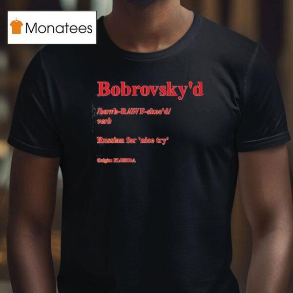 Sergei Bobrovsky Florida Panthers Bobrovsky D Definition T Shirt