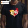 Smoke Heart Saint New Orleans And Alabama Crimson Tide T Shirt