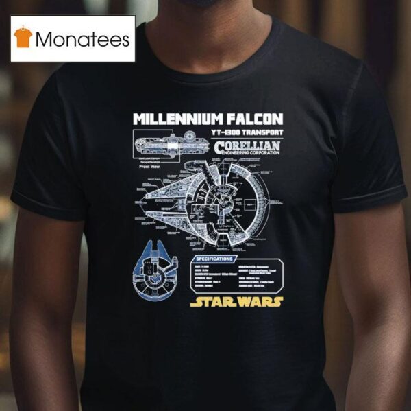 Star Wars Falcon Schematic T Shirt