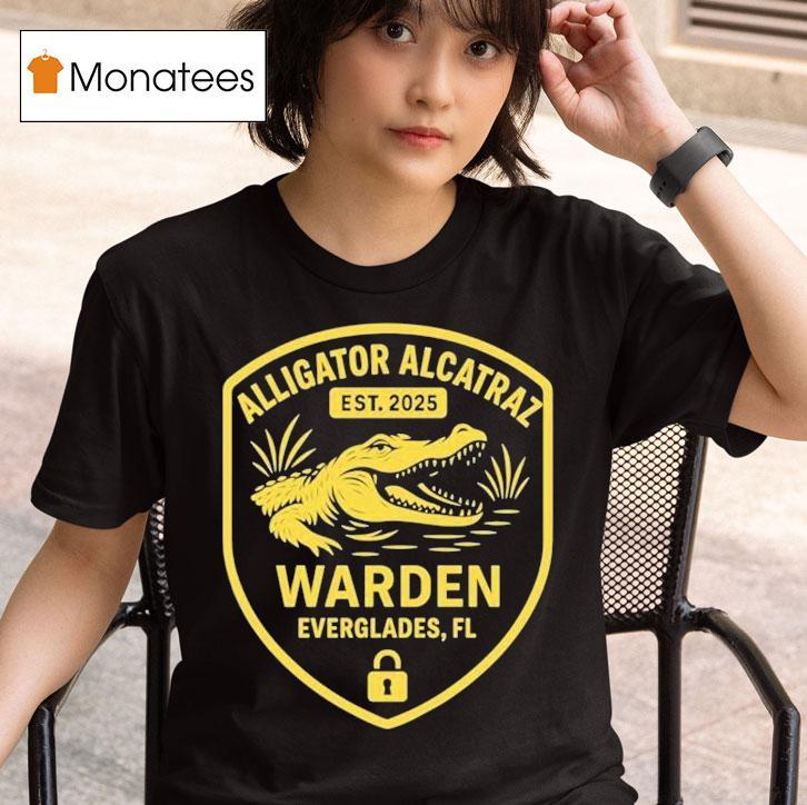 Alligator Alcatraz Warden Everglades Fl Est Gator T Shirt