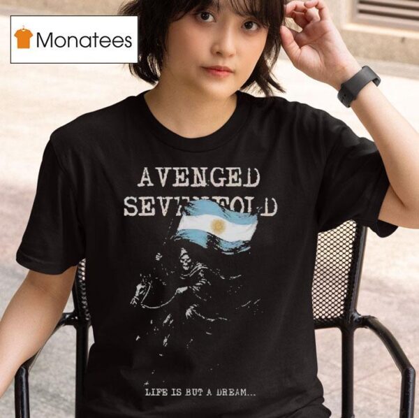 Avenged Sevenfold Life Is But A Dream Remeras Argentina Tour Reaper T Shirt
