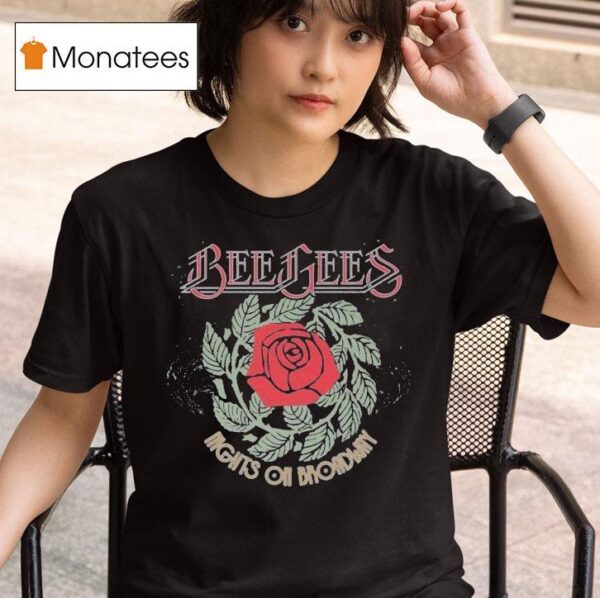 Bee Gees Nights On Broadway Rose T Shirt