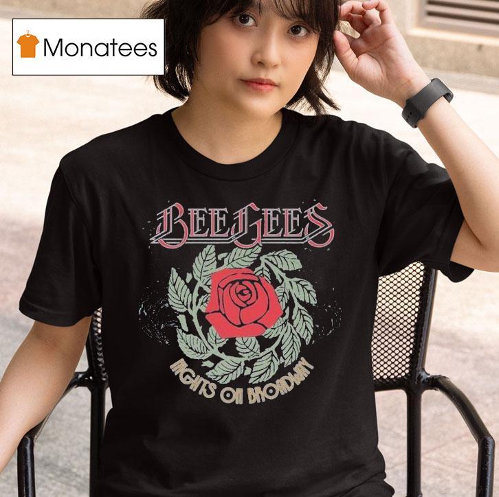Bee Gees Nights On Broadway Rose T Shirt