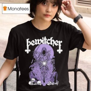 Bewitcher Biker Witch The Devil Always Mins With Rock N Roll T Shirt