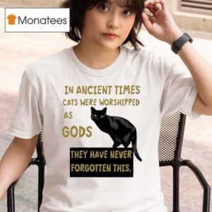 Black Cat In Ancient Times Cats Were Worshipped As Gods T Shirt