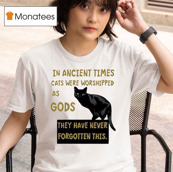 Black Cat In Ancient Times Cats Were Worshipped As Gods T Shirt
