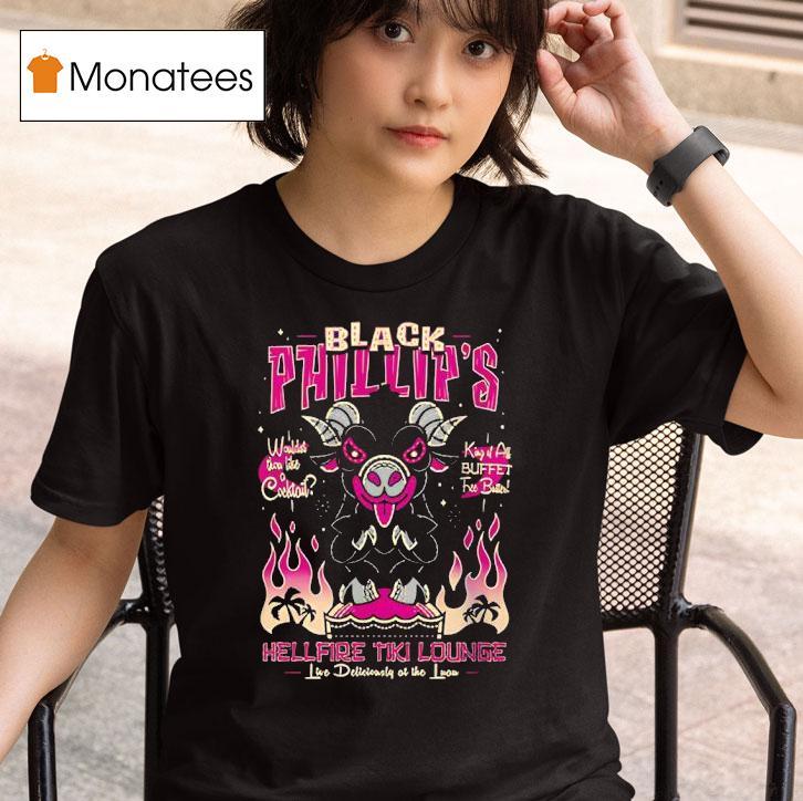 Black Phillip S Hellfire Tiki Lounge Live Deliciously At The Luau T Shirt