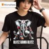 Blitz Bama Blitz Alabama Muscular Elephant Mascos T Shirt