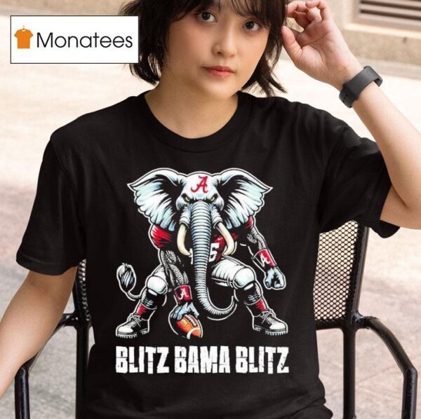 Blitz Bama Blitz Alabama Muscular Elephant Mascos T Shirt