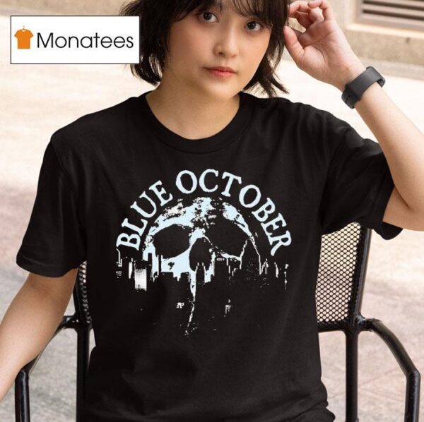 Blue October Skull Skyline Spring Tour T Shirt