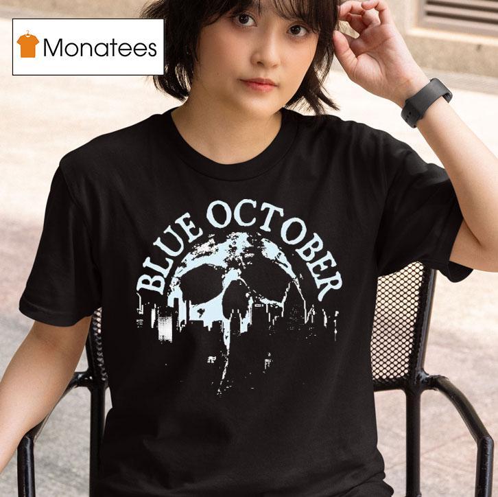 Blue October Skull Skyline Spring Tour T Shirt