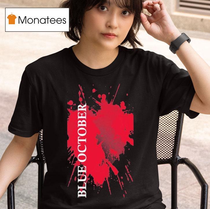 Blue October Splatter Hear T Shirt