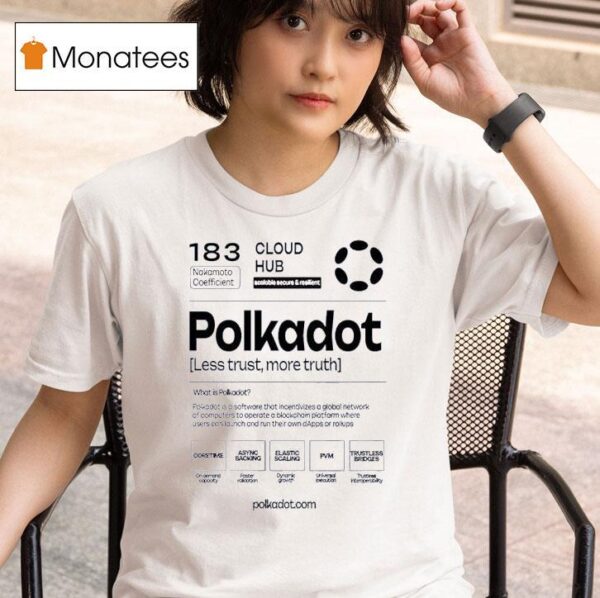 Cloud Hub Polkadot Less Trust More Truth T Shirt