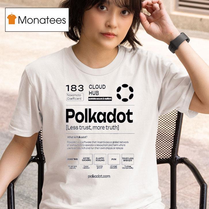 Cloud Hub Polkadot Less Trust More Truth T Shirt