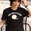 College Station Texas Am Aggies Football Helme T Shirt